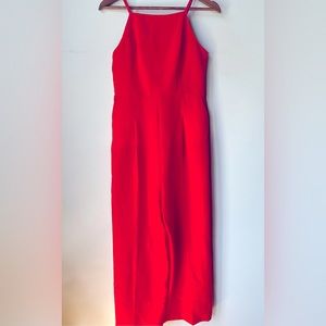 NWT Topshop Wide Leg Jumpsuit w/Tie Back, Red, SZ US 10